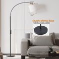 thumbnail image 5 of AOHAO Arc Floor Lamp with Adjustable Drum Shade, Tall Pole Reading Lamp Corner Light for Living Room Bedroom Study Room, Bulb Included, 5 of 12