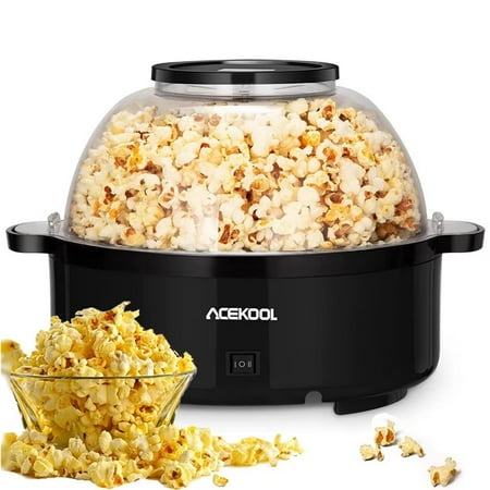 

Upgraded Popcorn Maker ACEKOOL Multifunctional Popcorn Popper Machine with Nonstick Plate & Stirring Rod