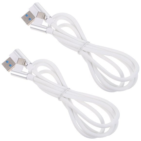 FOMIYES 2Ud Cable De Carga USB C Con Estructura Trenzada Y Ángulo Recto Para Tabletas