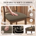 thumbnail image 5 of EOP Upholstered Dining Chair Set of 2, Farmhouse Kitchen Wood Chairs with Backrest, Modern Fabric Padded Dining Chairs for Kitchen, Living Room, Coffee Pad, 5 of 11