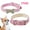 Pink, variant on CHBORLESS 2 Pack PU Leather Dog Collar Shiny Diamond Bow Puppy Collar,Pink,M