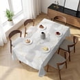 thumbnail image 3 of Grey Ombre Marble Table Cloth Waterproof Tablecloths, Yellow Modern Geometric Abstract Art Tablecloth Dining Table Cover for Kitchen Party Tabletop Outdoor, Rectangle Tablecloth 54x108 Inch, 3 of 9