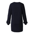thumbnail image 4 of MixMatchy Women's Oversized V-Neck Tunic Sweatshirt with Side Pockets, 4 of 5