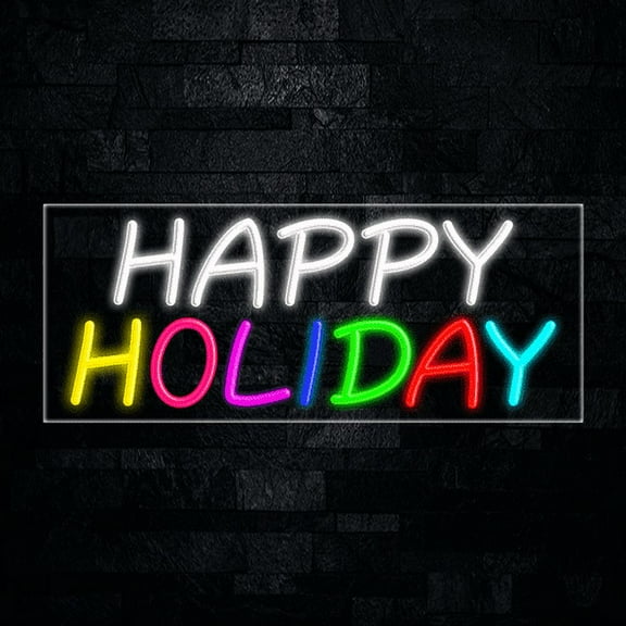 Happy Holiday-LED Neon Sign 30"L x 12"H #30250