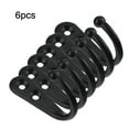 thumbnail image 3 of Mfigree Black Wall Hooks With Screwsand Anchor (U Shape), Coat Hooks Garage Hook Wall Mounted Hat Hangger Hooks Robe Hook Single Coat Hanger Heavy Duty (Black 6pcs/10pc), 3 of 6
