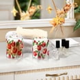 thumbnail image 4 of Yayeee 4 Pack Qtip Holder Bathroom Cotton Swab Canister with Lid Clear Dispenser Set, White Apple Pattern, 4 of 6
