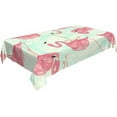 thumbnail image 3 of Tablecloth Flamingo Bird Table Cloth Rectangle Table 60 x 84 Inch Tropical Animal Plant Palm Leaves Kitchen Decorations for Home Dinner Party, 3 of 6