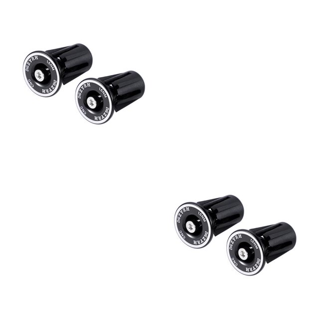 Eigraketly 1 par de tapas de manillar MTB, empuñaduras de aleación de aluminio para bicicleta de carretera, tapones para manillar de bicicleta negro 2piezas