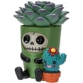 thumbnail image 5 of Furrybones Summit Collection Echy Figurine Decorative Signature Skeleton in Succulent Cactus Plant Costume 3 Inch Tall Collectible Statue, 5 of 6