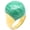 Gold Green, variant on Stainless Steel Dome Cocktail Gemstone Rings for Women Simple Elegent Statement Jewelry Gift Gold Red Size 10