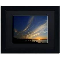 Trademark Fine Art "Sweeping Sunset" Canvas Art by Kurt Shaffer Black Matte, Black Frame