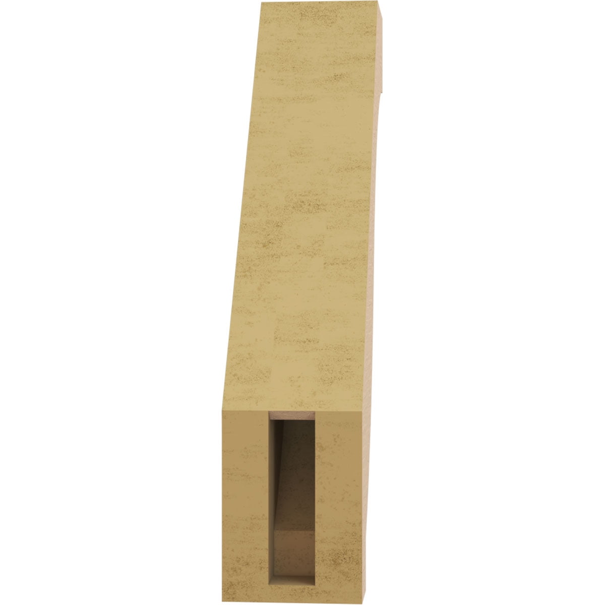 Ekena Millwork 3"W x 10"D x 14"H Baker Rough Cedar Woodgrain TimberThane Knee Brace, Primed