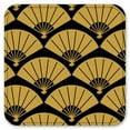 thumbnail image 2 of Vinyl Drink Coasters - Set of 4 - Gold Fans, 2 of 3