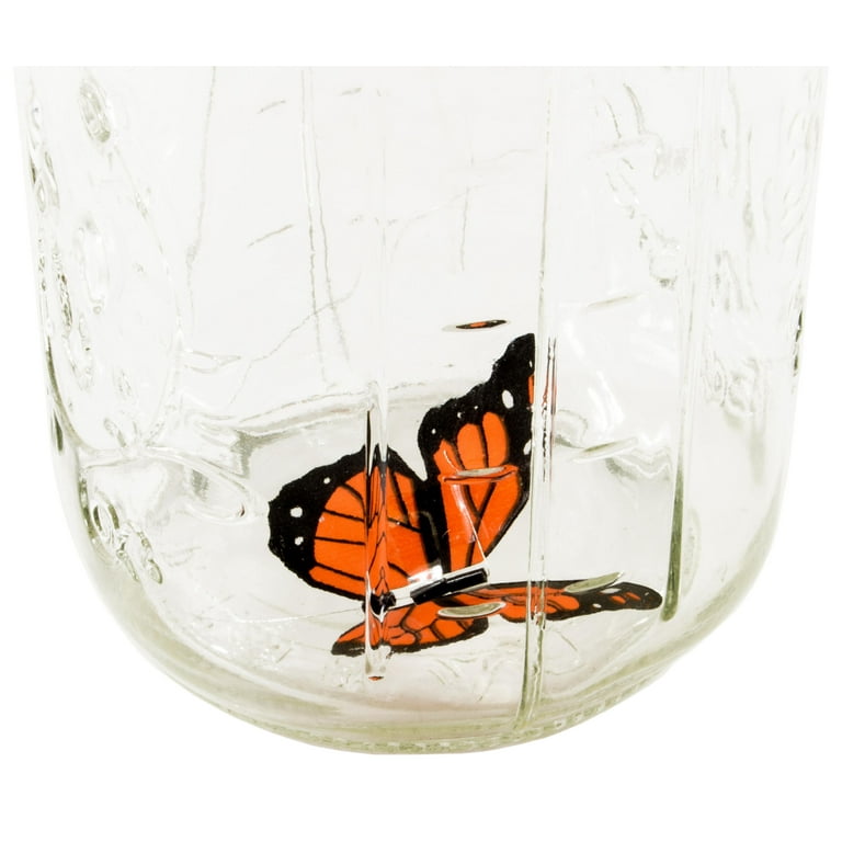 Butterfly in a Jar, Glass Animated Butterfly Jar That Moves With LED Light,  Romantic Gift for Valentine's Day, Christmas Decoration