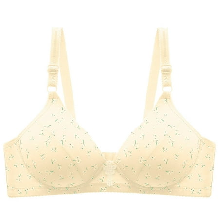 

Mrat Everyday Bras Women s T-Shirt Seamless Bra Ladies Floral Comfortable Breathable Anti-exhaust Print Non-Wired Bra Lightly Wireless Bra Lined