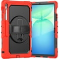 thumbnail image 1 of Funda para Samsung Galaxy Tab S10 FE+ Plus de 13,1 pulgadas modelo 2025 (X620/X626B), funda protectora resistente a prueba de golpes con protector de pantalla, soporte giratorio de 360°,correa de mano, 1 of 9