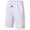 White, variant on Men's Cotton Shorts Casual Elastic Waist Drawstring Summer Beach Vacation Yoga Golf Shorts with Zipper Pockets
