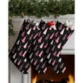 thumbnail image 3 of 3 Pcs Christmas Stockings,Black and Pink Christmas Tree Pattern Stockings Christmas,14.8'' Xmas Stockings,Christmas Party Favors,Christmas Party Decorations,Christmas Stockings Personalized, 3 of 5