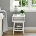 thumbnail image 2 of Plank+Beam Mid - Century Modern Nightstand with Cubby Shelf, Solid Wood Bedside Table for Bedroom, 2 of 6