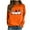 Orange, variant on MIUOWANP Women's Long Sleeve Tops Christmas Fashion Women's Casual Long Sleeve Printed Ladies Sweatshirts Tops