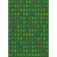 thumbnail image 1 of Ahgly Company Indoor Rectangle Patterned Dark Forest Green Novelty Area Rugs, 6' x 9', 1 of 6