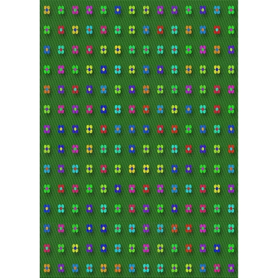 Ahgly Company Machine Washable Indoor Rectangle Transitional Dark Forest Green Area Rugs, 2' x 3'