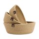 thumbnail image 2 of Juego de 3 cestas tejidas pequeñas y redondas, cestas de cuerda de algodón para almacenar juguetes para niños, cuenco nórdico para almacenar juguetes, Caqui, 2 of 8
