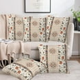 thumbnail image 6 of Throw Pillow Covers Boho Floral Pillow Covers 16x16 Inch Set of 2 Throw Pillows Decorative Pillow Cases Cushion Covers for Bedroom Livingroom Sofa Farm House, 6 of 6