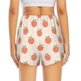 thumbnail image 2 of Lsque Orange Peach Printed Women's Running Shorts with Liner Pockets,Elastic Quick Dry Workout Athletic Gym Yoga Shorts,Womens High Waist Shorts-Large, 2 of 9