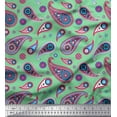 thumbnail image 1 of Soimoi Polyester Crepe Fabric Artistic Paisley Decor Fabric Printed Yard 42 Inch Wide, 1 of 1