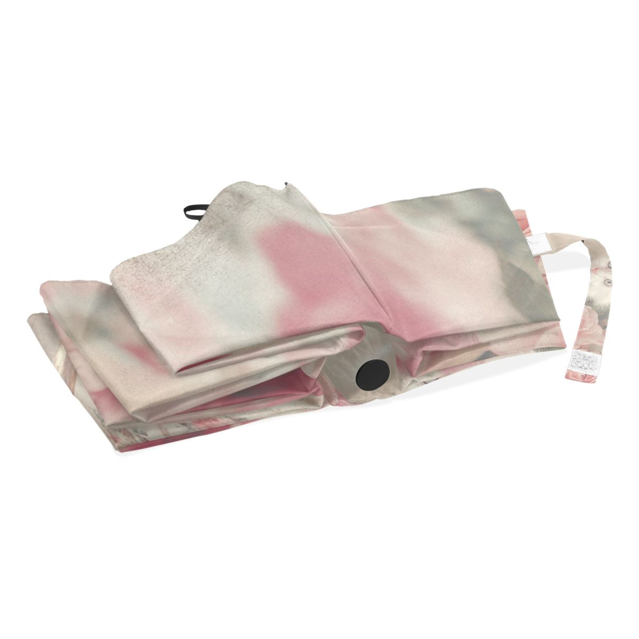 YAZAOO One-Touch Auto Open Close Rain Umbrella With Creative Kittens Teacups Roses Pattern