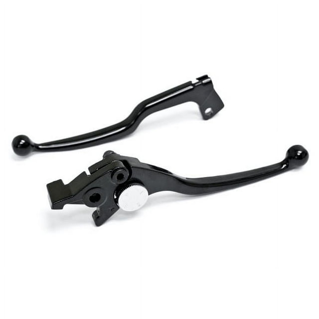 Krator Brake + Clutch Hand Lever Black Replacement Set Compatible with 1999-2008 Suzuki SV650S