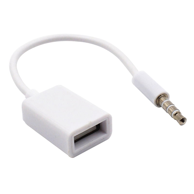 AUX Jack Audio Input Cord Cable Car MP3 3.5mm Male To USB Port Converter Adapter 