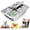 Silver - 1 Pack, variant on Ice Cube Trays, Large 6-cube Stainless Steel Ice Cube Trays with Easy Release Levers for Professional Drinkers– Portable Reusable Metal Ice Maker for Family Bar - Send Goods From Local Warehouse