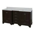 thumbnail image 6 of Nantucket 72" Double Bathroom Vanity with Chocolate Cabinet and Quartz Top, 6 of 6
