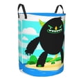thumbnail image 2 of ZICANCN Illustration Monster Chilling Laundry Basket Organizer - Dirty Clothes Hamper for Bathroom Kids Girls Boys Laundry Hamper Small, 2 of 8