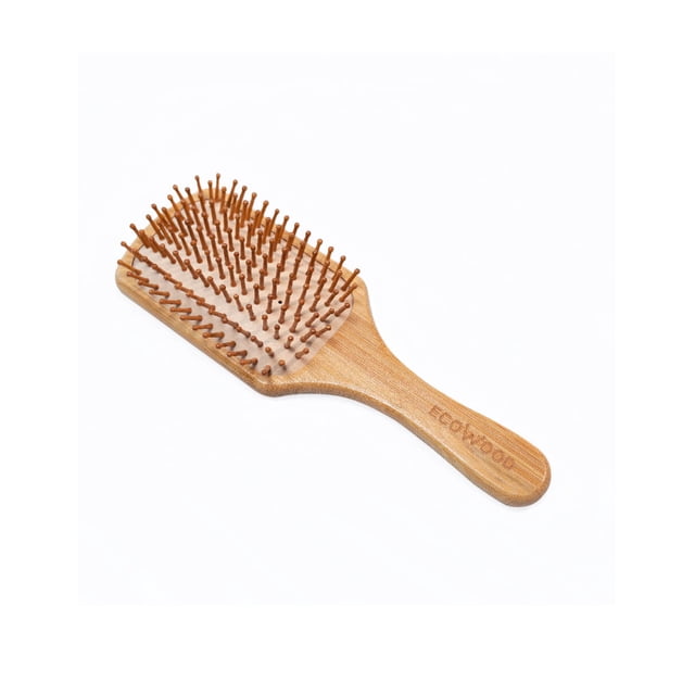 Cepillo para Cabello Ecowood de Bambú con Punta Cuadrada Ecowood Cepillo para cabello de bambú punta cuadrada grande