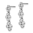 thumbnail image 2 of True Origin 14K White Gold 3/8 carat Lab Grown Diamond VS+ F+ Complete Floral Bloom Post Dangle Earrings, 2 of 5