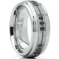 thumbnail image 1 of Men's Titanium Black Trinity Cubic Zirconia Ring Wedding Band With Shimmer Finish 8mm 10.5, 1 of 4