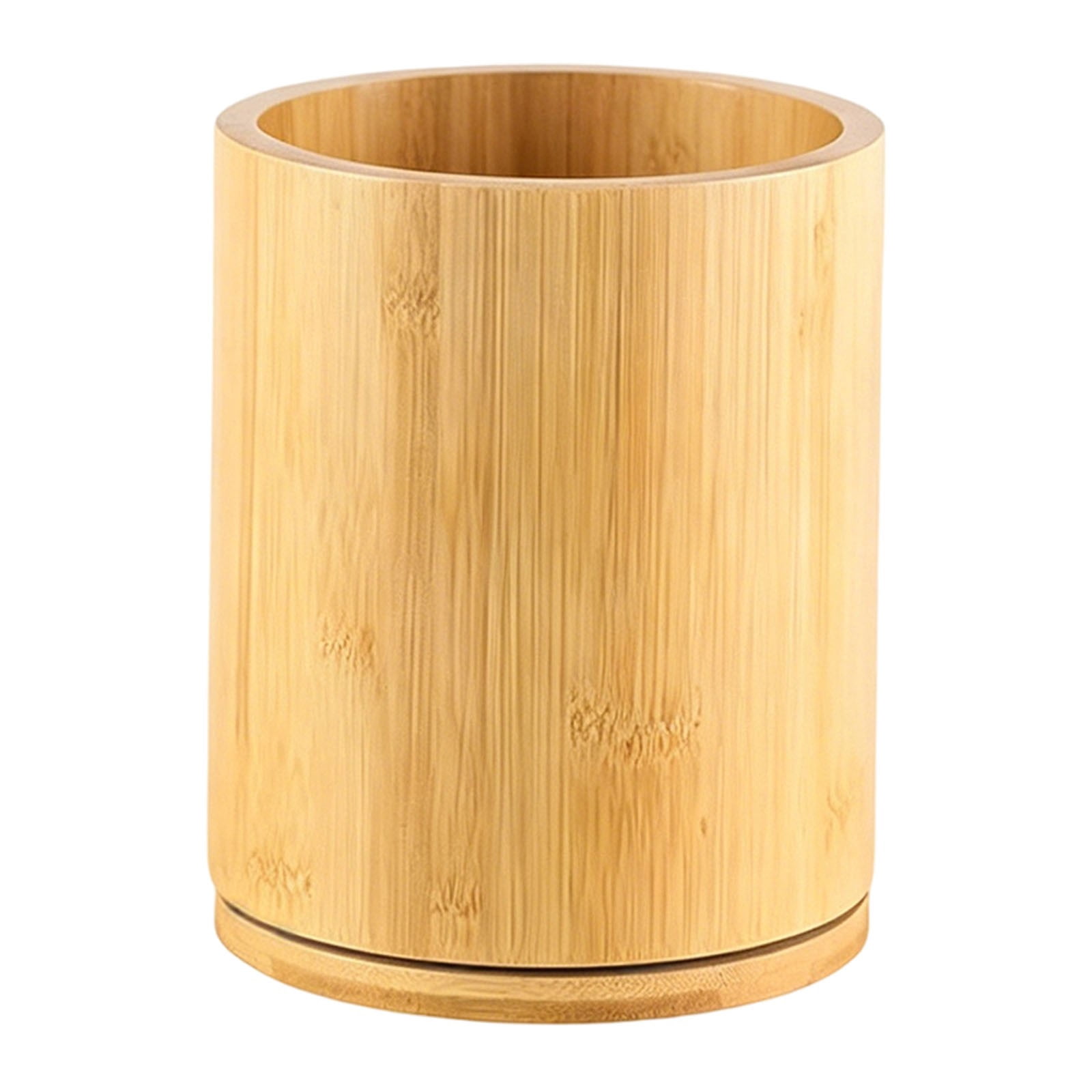 Wooden Utensil Holder, 360°Rotating Large Kitchen Utensil Holder for Spoons Kitchen Utensil Organizer,Utensil Crock, Farmhouse Kitchens Countertop Decor,7.48''x6.29"(B)