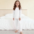 thumbnail image 6 of Miluxas Girls Clothes Solid Color Long Sleeve Sweatshirt and Pants Girls' Clothing Sets 2 Piece Fall Winter Outfits White 13 Years, 6 of 9