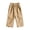 Khaki, variant on Bixock Toddler Girls Cargo Pants,Girls Sweatpants,Solid Color Pants Linen Cargo Pants Wide Leg Pants Long Pants