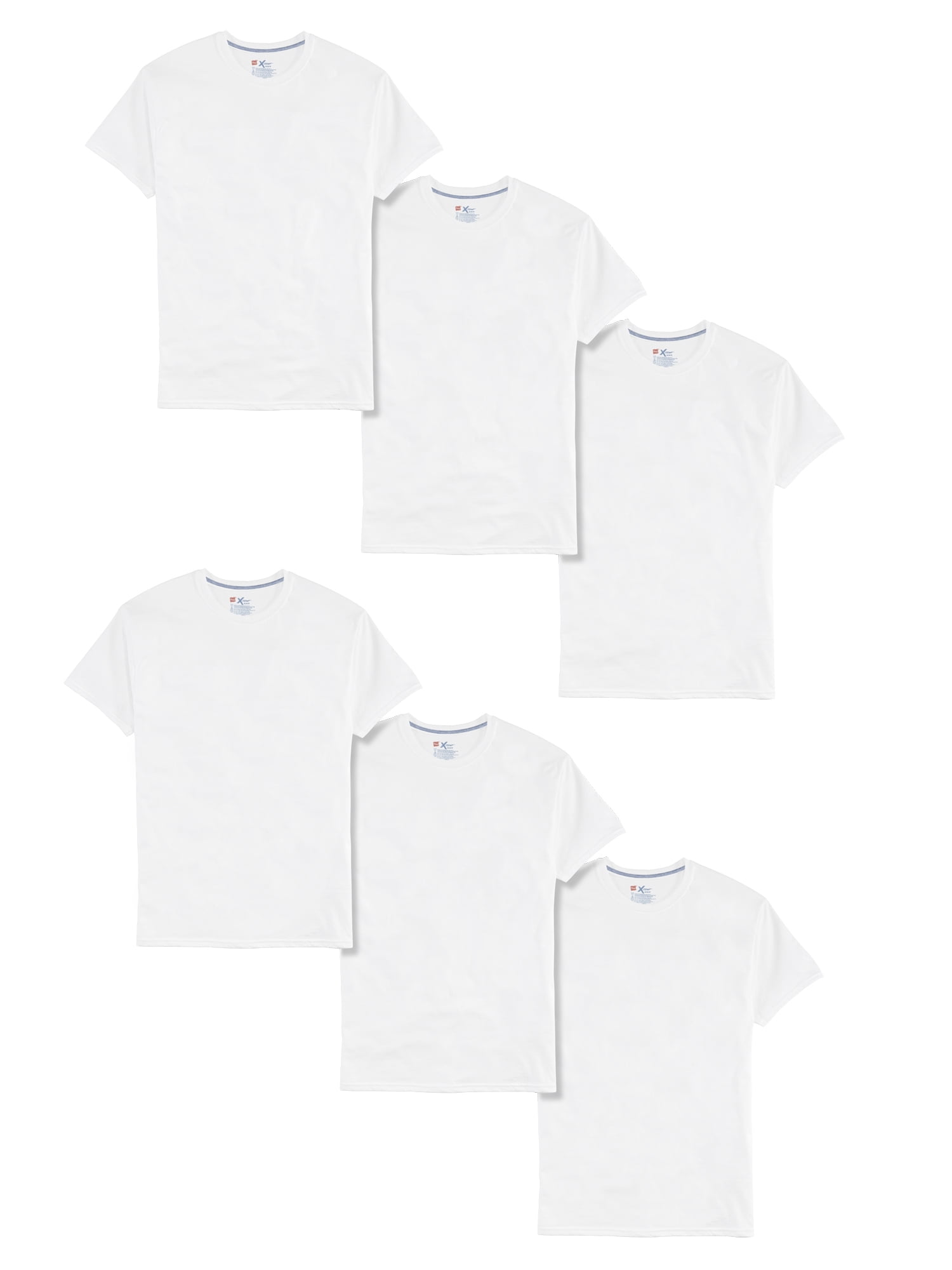 Hanes Men's Tagless X-Temp Comfort Crew T-Shirt 6 Pack