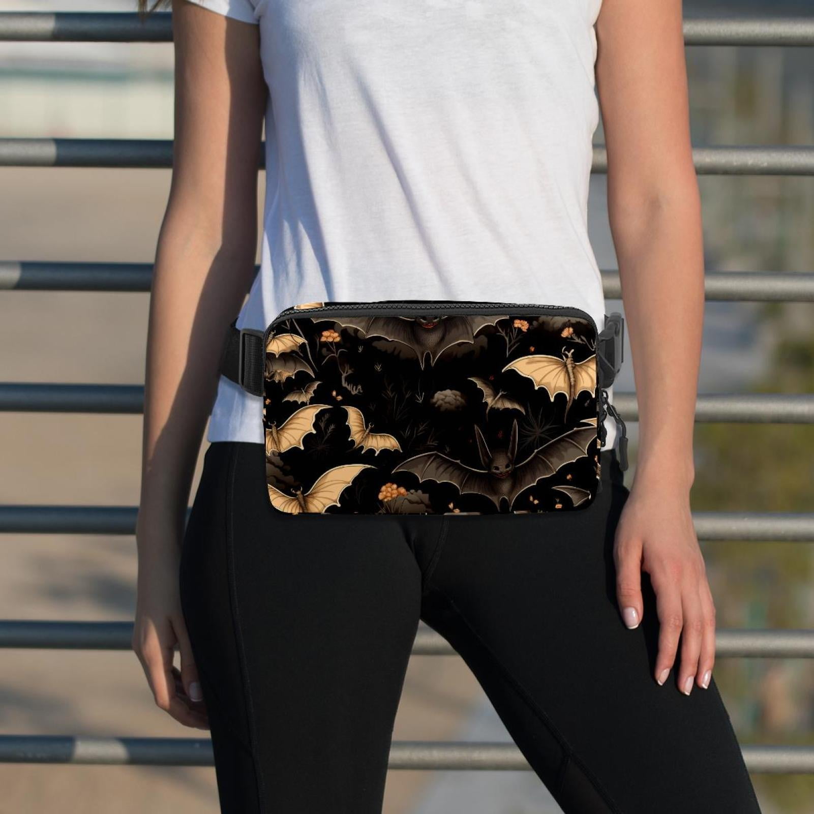 Halloween bats Sling Bag Waist Pack Fanny Pack with Extension Strap Lightweight Adjustable Unisex