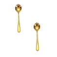 thumbnail image 2 of 2PCS Sugar Spoon,Shell Shape Stainless Steel Sugar Spoon,Small Spoons for Dessert Tiny Jelly Spoon Salt Spoon Mini Espresso Spoons,Vintage Stirring Spoons for Spice Chocolate,Jam(Gold), 2 of 9