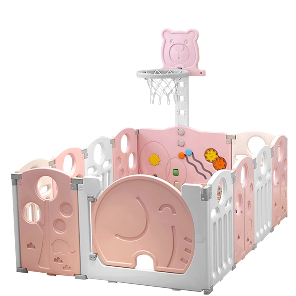 Foldable Baby Playpen with Basketball Hoop Safe Kuwait Ubuy