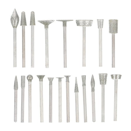 

20Pcs Durable Diamond Burr Bits Practical Engraving Tools Polishing Rotary Tools