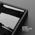 thumbnail image 5 of IDEA4WALL Framed Canvas Print Wall Art Set of 3 Black Ink Paint Stroke Grid Landscape Abstract Pattern Wall Decor Retro Geometric Graffiti Prints Contemporary Minimal Artwork - 16"x24"x3 Black, 5 of 5