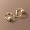 thumbnail image 4 of K-KED Gold plated 925 Sterling Silver Pearl Earrings Stud Dangle Women Wedding Gifts, 4 of 6