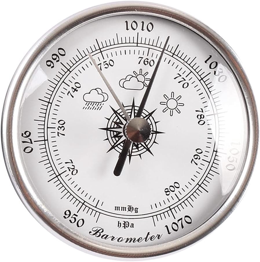 Barometer,72 mm Metal Alloy Wall Hanging baromete,3pcs/Set Weather Station,Barometer Hygrometer Temperature